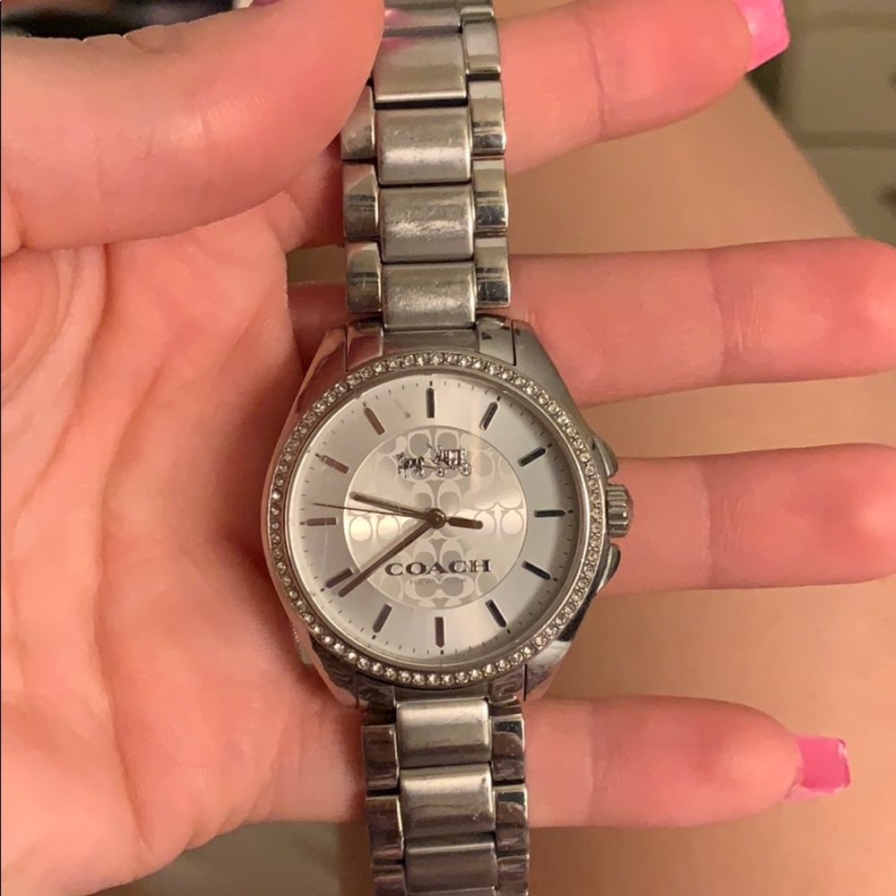 Coach silver watch